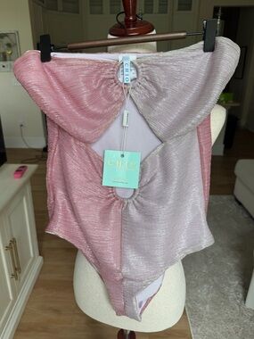 Women's CHIO Colorblock One Piece Swimsuit M Pink Purple
